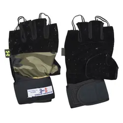دستکش بدنسازی آندر آرمور مدل GDS-140 چریکی FREE SIZE