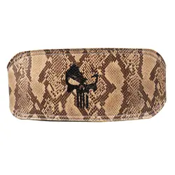 کمربند بدنسازی اسکلتی مدل GDS-Punisher پوست ماری قهوه ای