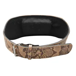 کمربند بدنسازی اسکلتی مدل GDS-Punisher پوست ماری قهوه ای