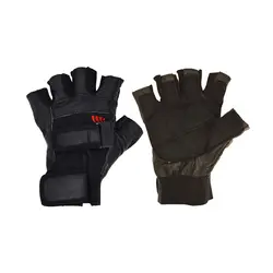 دستکش بدنسازی Three Long چسبدار مشکی