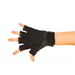 دستکش بدنسازی Three Long چسبدار مشکی