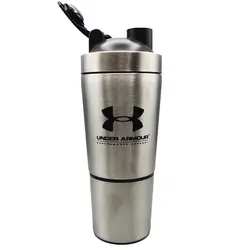 شیکر بدنسازی استیل دو تیکه آندر آرمور ظرفیت 0.65 لیتر