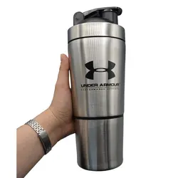 شیکر بدنسازی استیل دو تیکه آندر آرمور ظرفیت 0.65 لیتر