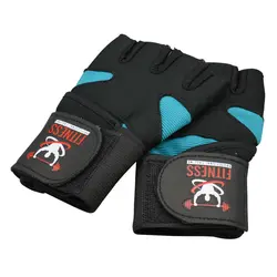 دستکش بدنسازی فیتنس مدل PRO TAGLINE آبی روشن