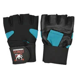 دستکش بدنسازی فیتنس مدل PRO TAGLINE آبی روشن