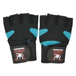 دستکش بدنسازی فیتنس مدل PRO TAGLINE آبی روشن