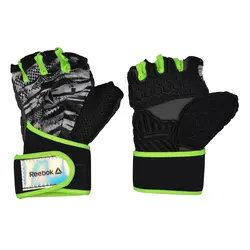 دستکش بدنسازی زنانه ریباک مدل GDS-0225 مشکی سبز