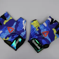 ‫‫دستکش بدنسازی مردانه ریباک مدل GDS طرح چریکی‫