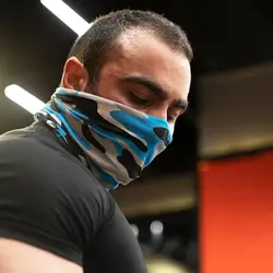 اسکارف و دستمال سر و گردن مدل ۱۴۹۵۹ چریکی آبی سفید