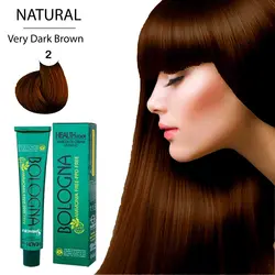 رنگ مو بدون آمونیاک و بدون پی پی دی بلونیا 100میل  Very Dark Brown 2