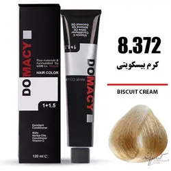 رنگ مو کرم بیسکویتی دوماسی DOMACY سری بیسکویتی شماره 8.372