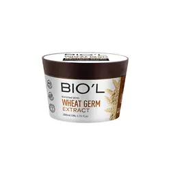 ماسک موی بیول BIO`L کراتینه جوانه گندم مناسب موهای خشک و آسیب دیده 200میلی لیتر کاسه ای