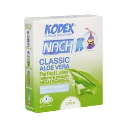 کاندوم نازک کلاسیک آلوئه ورا ناچ کدکس ( 3 عددی )Nach Kodex Classic Aloevera Candoms