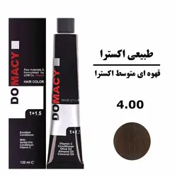 رنگ مو قهوه ای متوسط اکسترا دوماسی DOMACYسری طبیعی اکسترا شماره 4.00