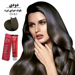 رنگ مو وینا 125میل کراتینه بلوند دودی تیره C5-6.1