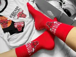 جوراب طرح شیکاگو بول chicago bull قرمز