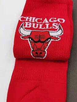 جوراب طرح شیکاگو بول chicago bull قرمز