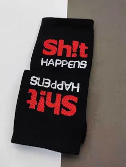 جوراب طرح شت هپنز shit happens مشکی