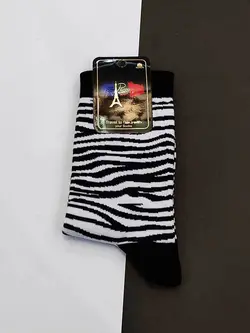 جوراب طرح گورخری ساقدار