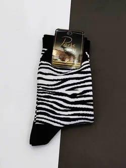 جوراب طرح گورخری ساقدار