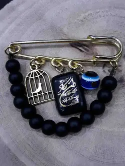 سنجاق سینه اسکاتلندی طرح چشم نظر مشکی