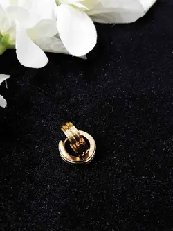 گوشواره حلقه ای استیل طرح دار کد 1