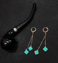 گوشواره حلقه ای آویزدار برند وای اس ایکس طرح گل کد 2