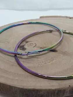 گوشواره حلقه ای هولوگرامی سایز متوسط کد 01