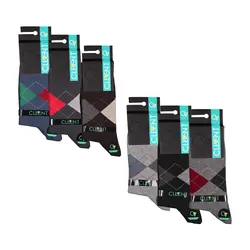 جوراب مردانه 6-102 ساق دار بسته 6 عددی برند CLEVENT کد:som102-6