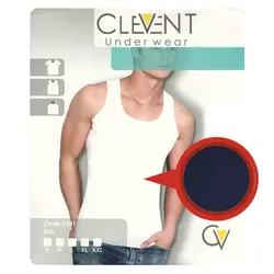 زیرپوش مردانه رکابی رنگ سرمه ای clevent کد :u114-3