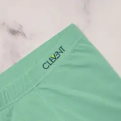 شورت پادار نخی Clevent رنگ سبزآبی کد :shm133-10
