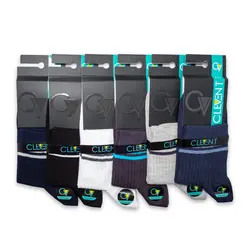 جوراب مردانه نیم ساق بسته 6 عددی برند کلونت CLEVENT کد:som104-11