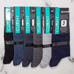 جوراب مردانه ساق دار بسته 6 عددی کلونت CLEVENT کد:som105-2