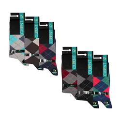 جوراب مردانه 2-102 ساق دار بسته 6 عددی برند CLEVENT کد:som102-2