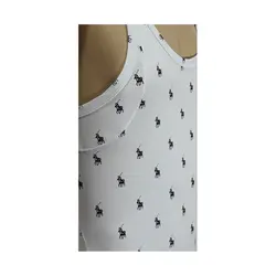 رکابی سفید پشت قهرمانی با طرح polo کد :u108-1