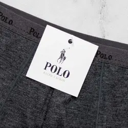 شورت پادار خاکستری مودال طرح polo کد:shm123-6