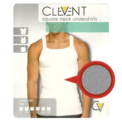 زیرپوش مردانه خشتی طوسی clevent کد :u112-1