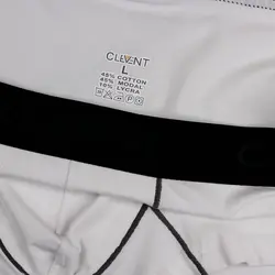 شورت نیم پا سفید کش پهن Clevent کد:shm136-10