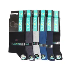 جوراب مردانه 10-102 ساق دار بسته 6 عددی برند CLEVENT کد:som102-10