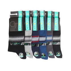 جوراب مردانه 8-102 ساق دار بسته 6 عددی برند CLEVENT کد:som102-8