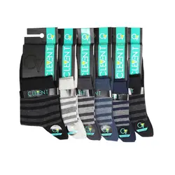 جوراب مردانه 5-101 نیم ساق بسته 6 عددی برند CLEVENT کد:som101-5