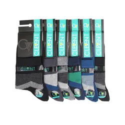 جوراب مردانه 4-101 نیم ساق بسته 6 عددی برند CLEVENT کد:som101-4