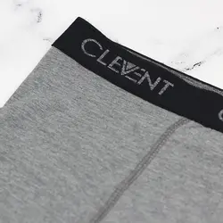شورت پادار طوسی تیره کش پهن Clevent کد:shm136-2