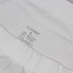 شورت نیم پا سفید مودال Clevent کد:shm133-1