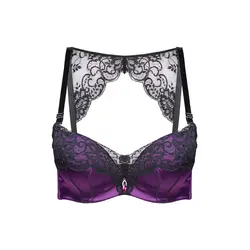 ست لباس زیر بنفش طرح صدف پشت طرحدار کد:s408-2