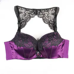 ست لباس زیر بنفش طرح صدف پشت طرحدار کد:s408-2