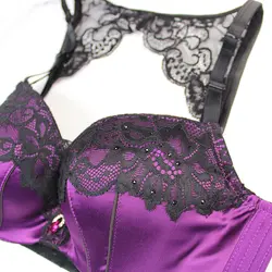 ست لباس زیر بنفش طرح صدف پشت طرحدار کد:s408-2