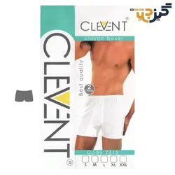 شورت مردانه پادار Clevent سفید بسته 2 عددی کد :shm116