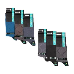 جوراب مردانه 4-102 ساق دار بسته 6 عددی برند CLEVENT کد:som102-4