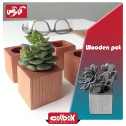 گلدان تبلیغاتی چوبی